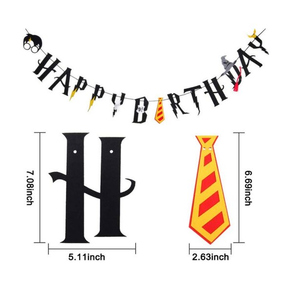 Harry Potter Birthday Banner & cupcake toppers - Picture 8 of 8